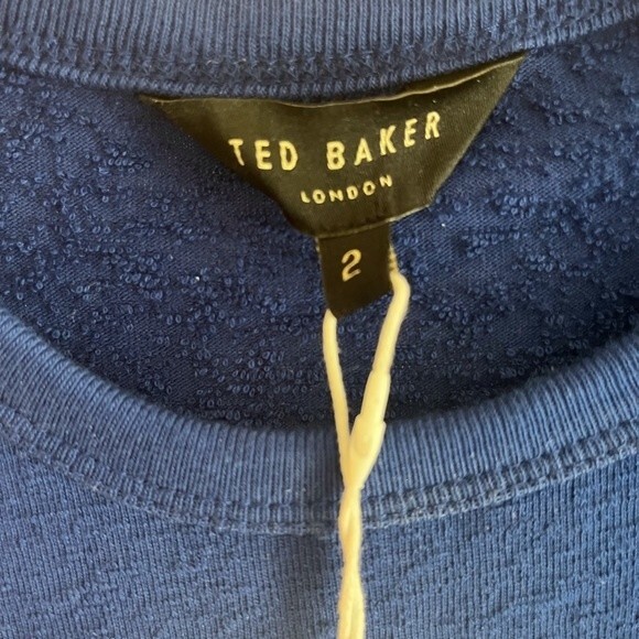 Ted Baker knot front royal blue jersey dress. Ted size 2 which is US size 6. - Picture 9 of 11